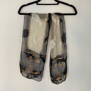 LUXURY SCARF - floral, navy, blue, cream, tan, neutral ✨ 50% OFF BUNDLES ✨